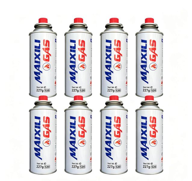 Maixili GAS Camping Gas Butane Canisters 227g - Pack of 8