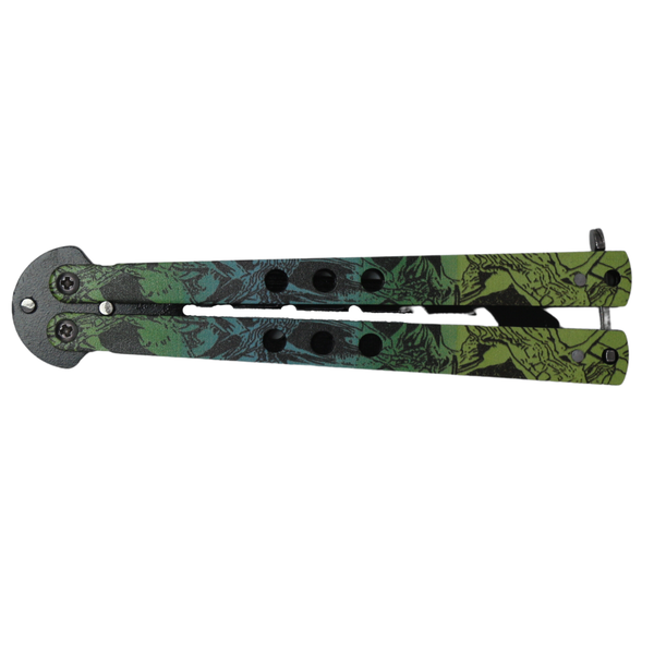 Stainless Steel Training Butterfly Knife-Unsharpened Blade-Dead Head Design