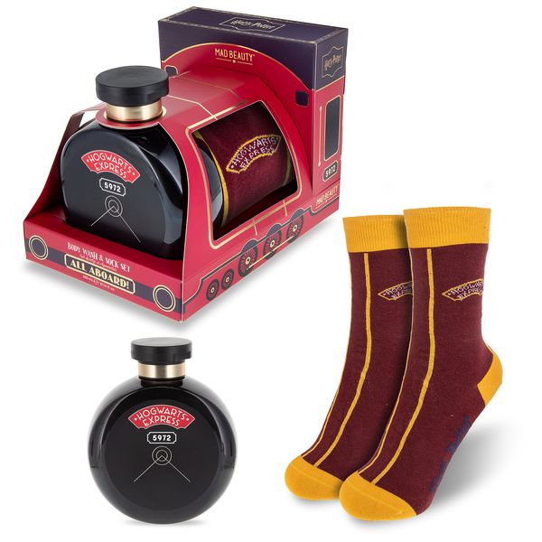 Harry Potter Hogwarts Express Body Wash 300ml &amp; Sock Set by MAD BEAUTY