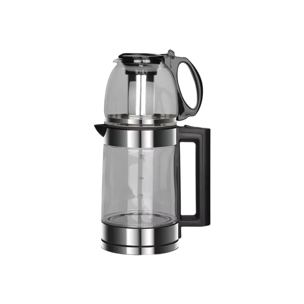 1500W 2L Cordless Glass Electric Kettle With 800ml Stylish Teapot