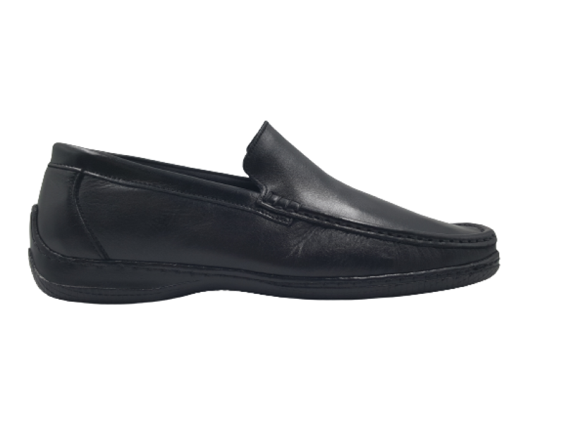 John Drake Men's Slip on Leather Shoes - 48818 - Black | Buy Online in ...