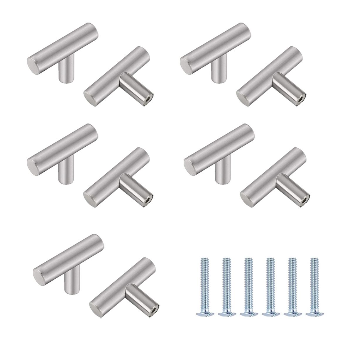 10Piece T Bar Cabinet Knobs 5CM Single Hole Cabinet Knob Cabinet Handles