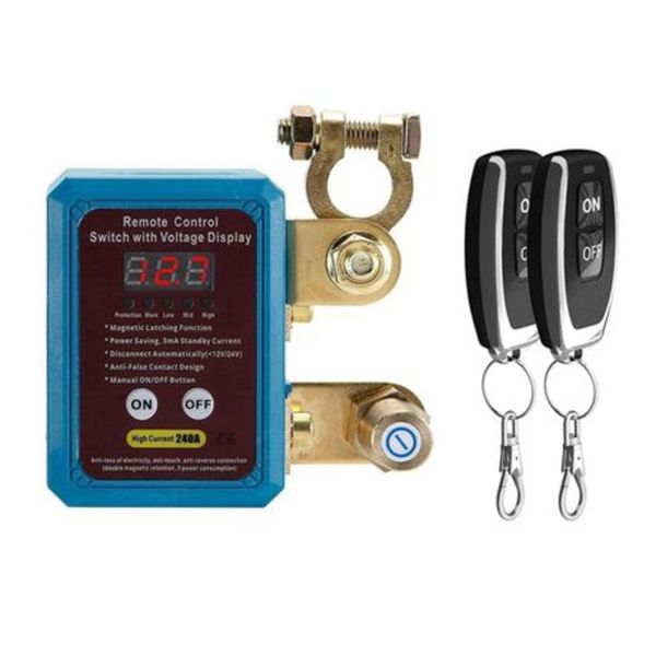 Battery Cut-Off Switch Remote Isolator Switch for Cars, Trucks - 12V - 240A