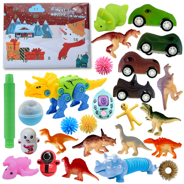 Nitty Gritty Dinosaur Fidget Toy Advent Calendar 24-Day Christmas Countdown