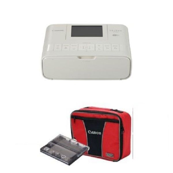  Canon SELPHY CP1300 Wireless Compact Photo Printer + RP-108  High-Capacity Color Ink/Paper Set Bundle, Black : Office Products