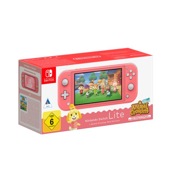 Nintendo Switch Lite (Coral) + Animal Crossing: New Horizons bundle