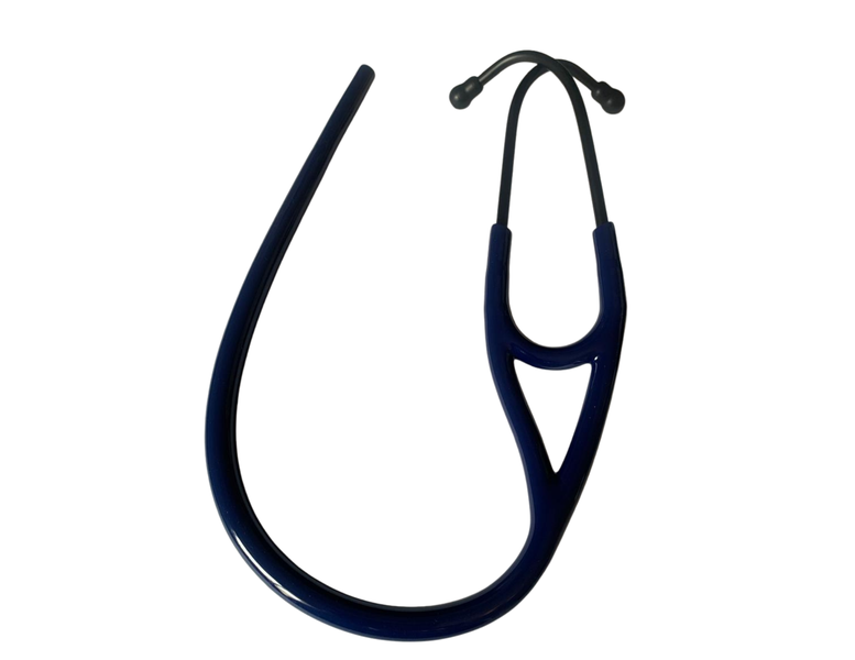 Cardiology Stethoscope Tubing Replacement - Navy with Black Coat
