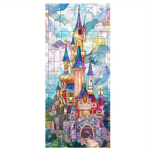 Decor Princess Castle Window Film PVC Electrostatic 45x100cm