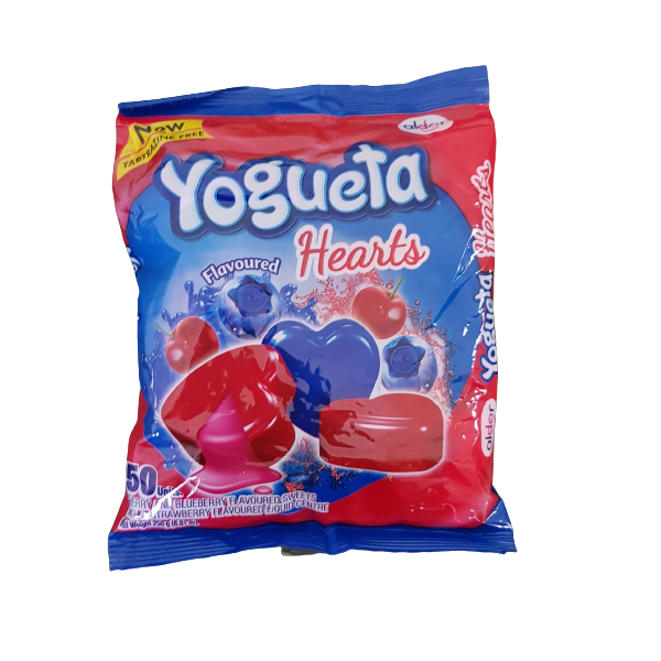 Yogueta Hearts Cherry and Blueberry 50's