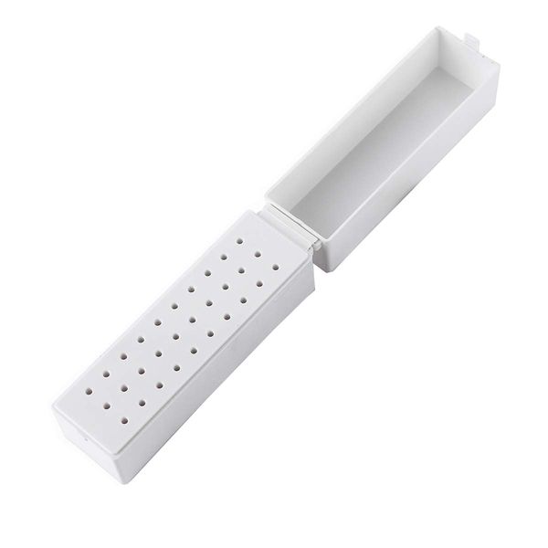 30 Holes Manicure Drill Bits Tools Dustproof Organizer