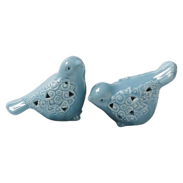 2 Piece Bird Home Decoration Ornaments- Blue