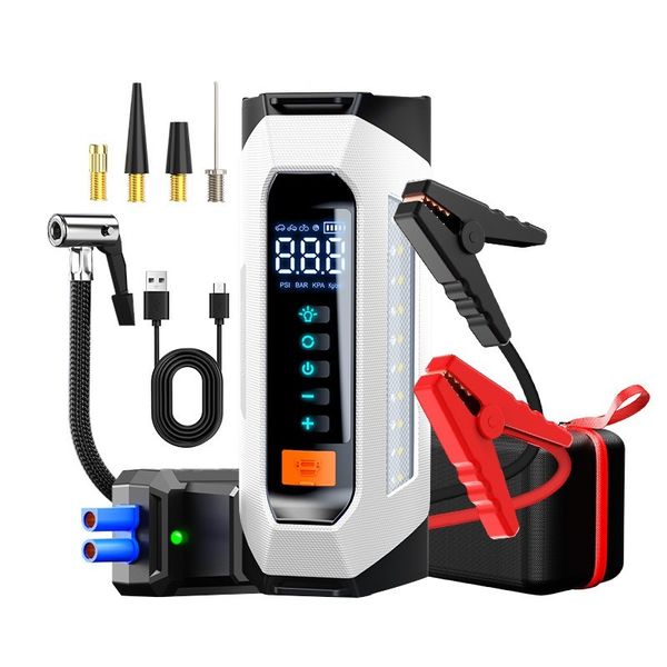 3-In-1 Car Jump Starter with Air Compressor, Power Bank, Flashlight 6000A