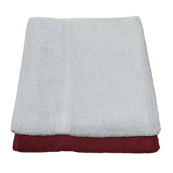 2 Pack Extra Large Bath Towel Luxury Cotton 80 x 150cm - BT14P122SBM