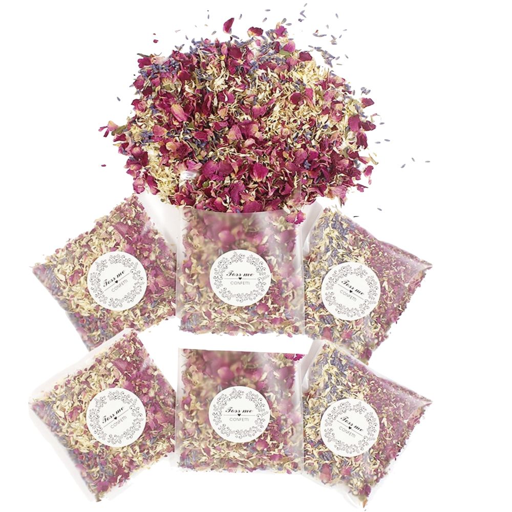 Home Gift Natural Dried Flower Wedding Party Confetti Set of 6 (60g ...