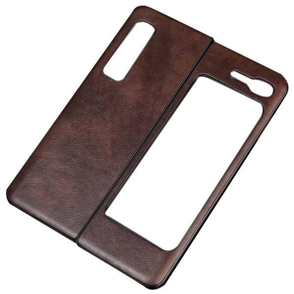 for Galaxy Fold 5G Case Pu Leather Litchi Pattern Compatible with Samsung