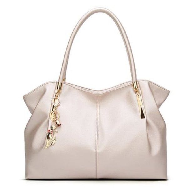 Pearl White Colored Classic Ladies Handbag (0759)