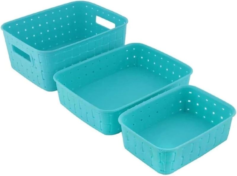 Sulfar Multipurpose Large Storage Baskets For Fruits, Vegetables(Pack of 3)
