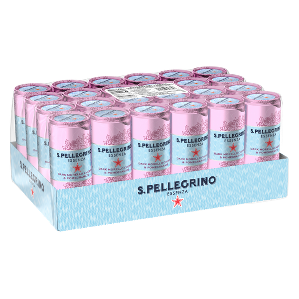 San Pellegrino Essenza Dark Morello Cherry &amp; Pomegranate 24x330ml