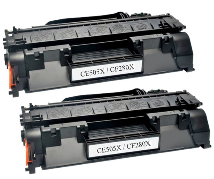 Compatible HP 05X / CE505X / 80X / CF280X Black Twin Cartridges