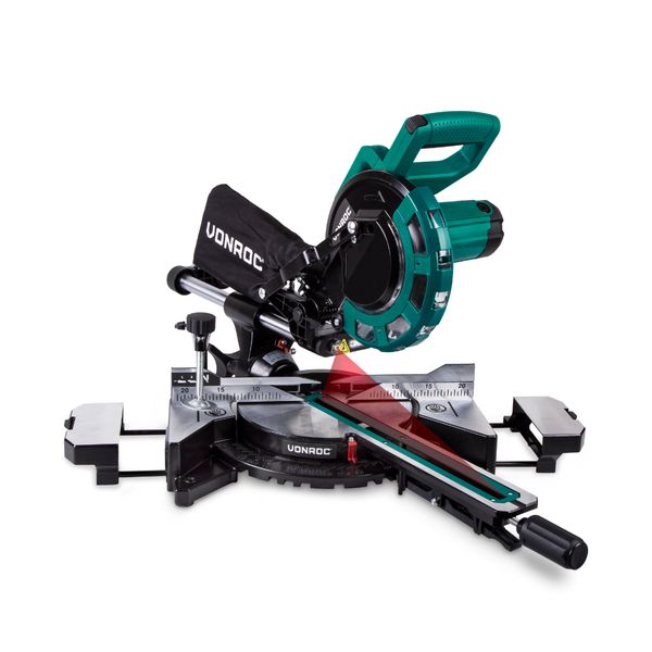 VONROC Mitre Saw 2000W 216mm blade with Laser and LED light