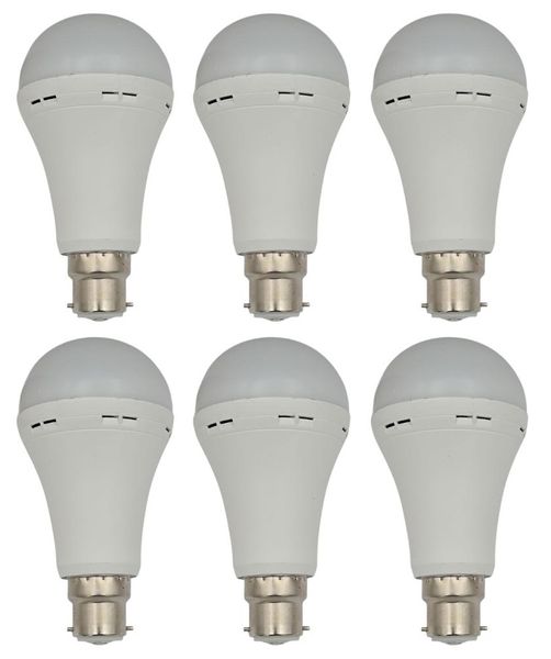 B22 Rechargeble LED Globe 7W - Emergency Light Bulb 6 Pack