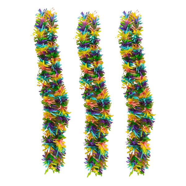 Christmas Multi-Colour Tinsel Garland 2m (3 Piece)