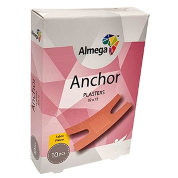 Almega - Anchor Plasters (10 Plasters Per Box) x 3
