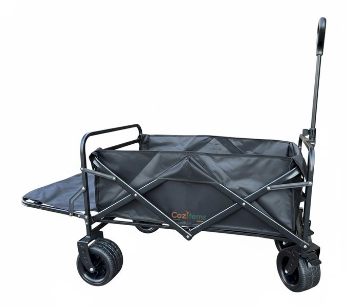 Extra Length Collapsible Camping Cart Wagon, All-Terrain Wheels with Brake