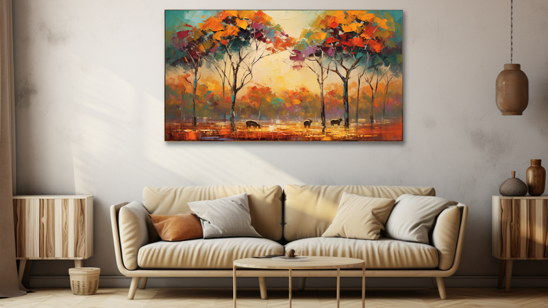 Canvas Wall Art - Savannah Symphoney Abstract - HD0064