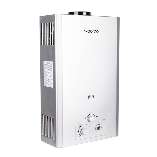 Zooltro In &amp; Outdoor Instant Gas Water Heater w/ LCD Display 20L