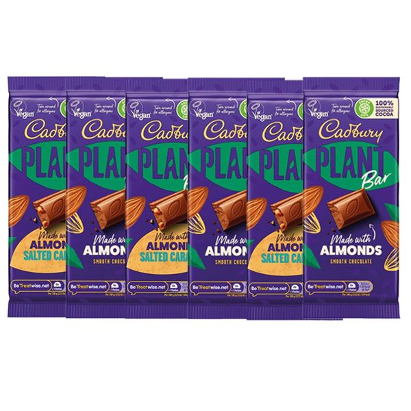Cadbury Plant Bar Salted Caramel And Smooth - 6 x 90g (Vegan)