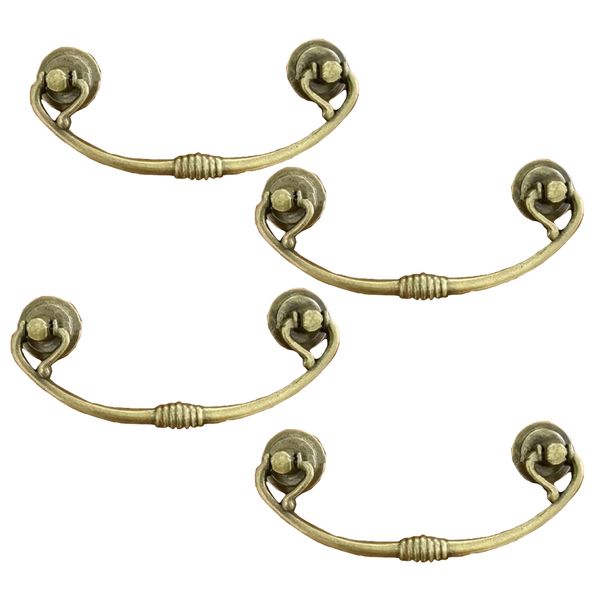 Tool DIY Vintage-Style Antique Bronze Cabinet Pull Handles 4pcs - 11.7cm