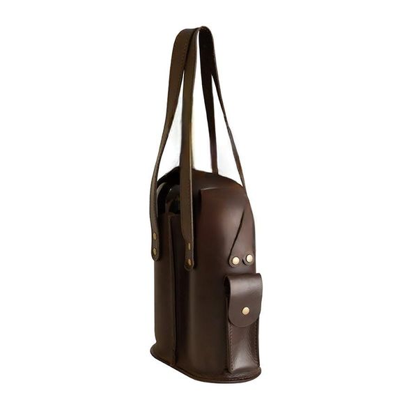 Double Barrel Wine Bottle Holder - Brown Color