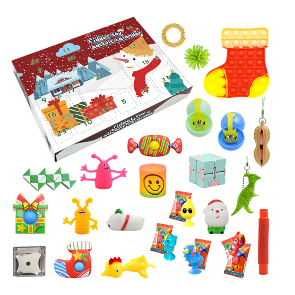 Christmas Advent Calendar 2021 - Fidget Sensory Toy - Gift Box A - 24 Days
