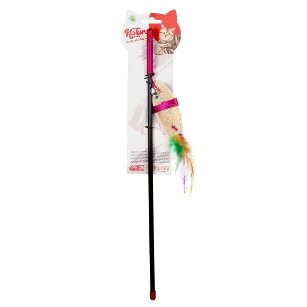 Natura Natural Sponge Fish Cat Fishing Rod Toy