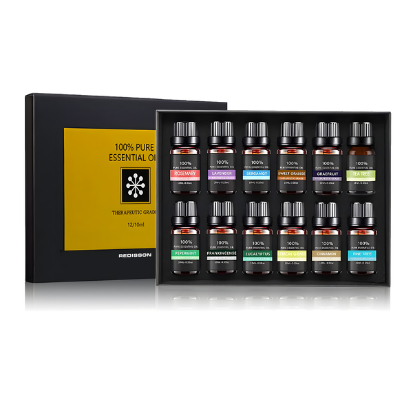 Essential Oils Set 12 Piece Pure Aroma Fragrance for Diffuser Humidifier 10ml