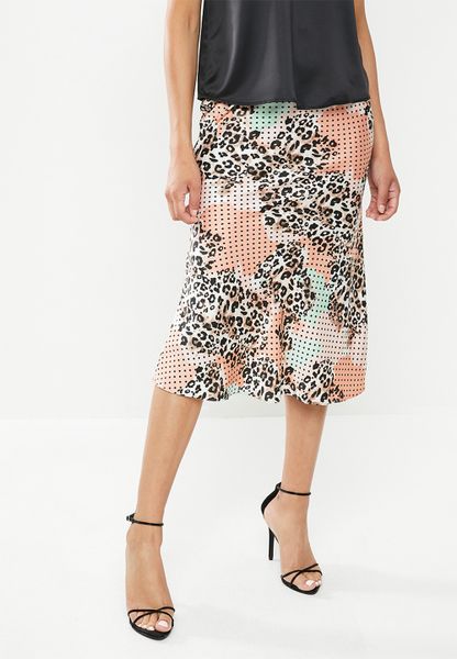 Women's Glamorous Leopard midi skirt - leopard