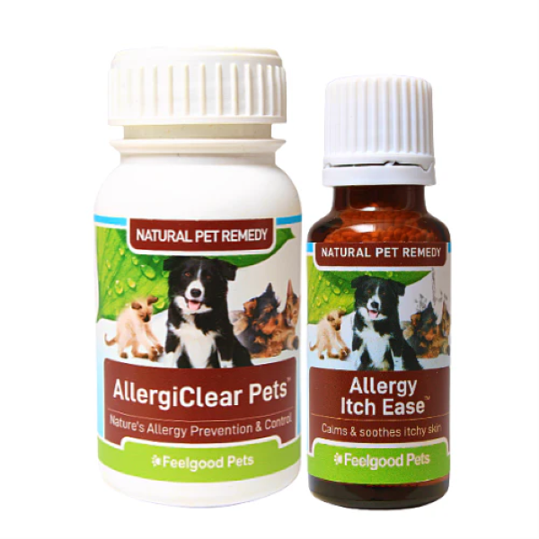 Feelgood Pets - Itchy Skin Combo: AllergiClear (60) + Allergy Itch Ease (20g)
