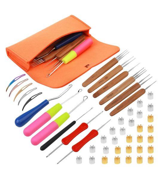 Dreadlock Crochet Hook Tool, 6 Different Size Crochet Hook With Bag