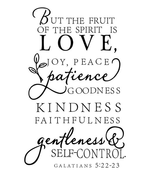Sticker Art: Wall Sticker - Bible: Galatians 5:22-23