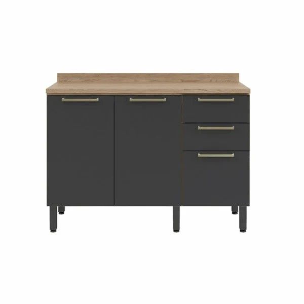 Winz Kitchen 120cm Floor Unit Graphite-Oak