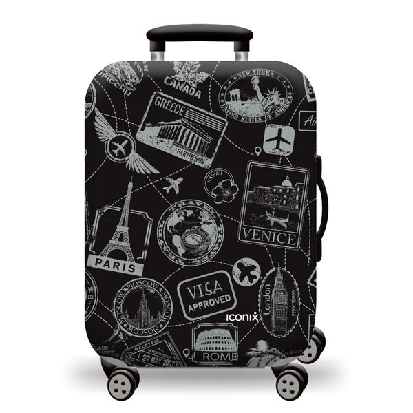 Iconix Printed Luggage Protector Cover - Bucket List Goals - XL