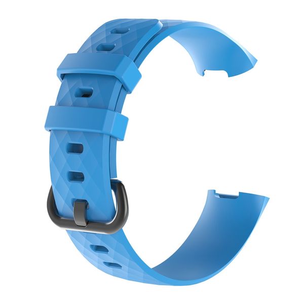 MDM Fitbit Charge 3/4 Silicone Strap One Size Fits All-Light blue