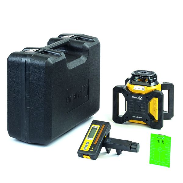 STABILA LAR 160 G - Green Rotation Line Laser, 4-Piece Set