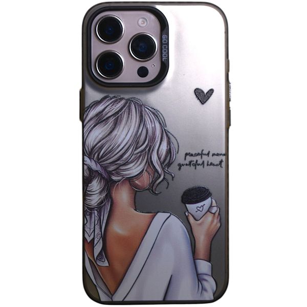 Phone Case with Stylish Female - Compatible With 15 Pro Max - Chrome