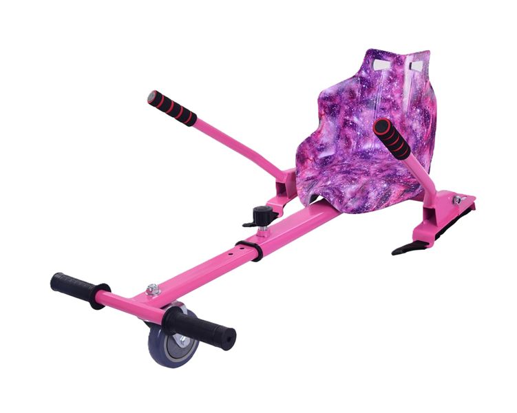 Hoverboard Go-Kart Attachment - Adjustable Seat Frame - pink