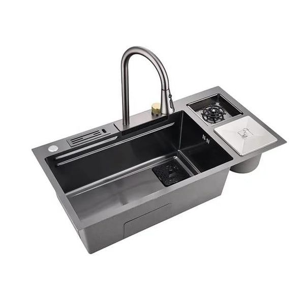 Lovely and Stunning Waterfall Kitchen Sink with knife holder