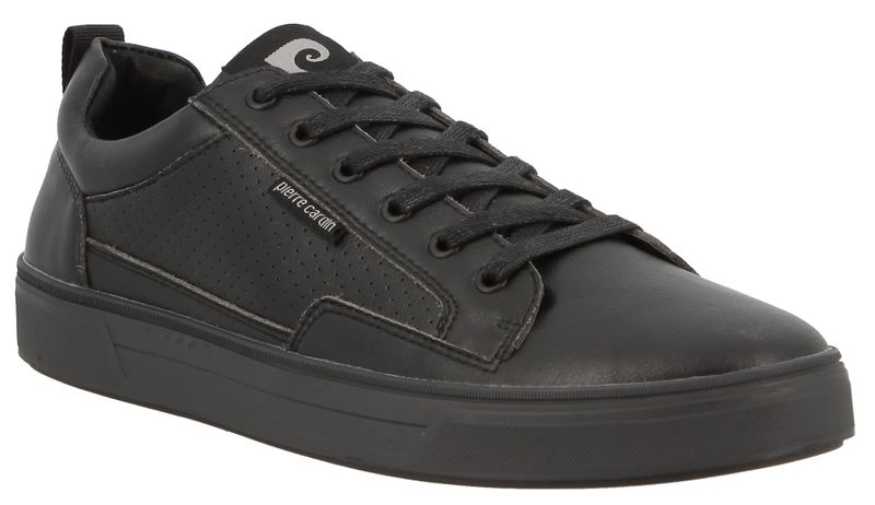 Pierre Cardin Mens Lace-Up Sneaker - Black