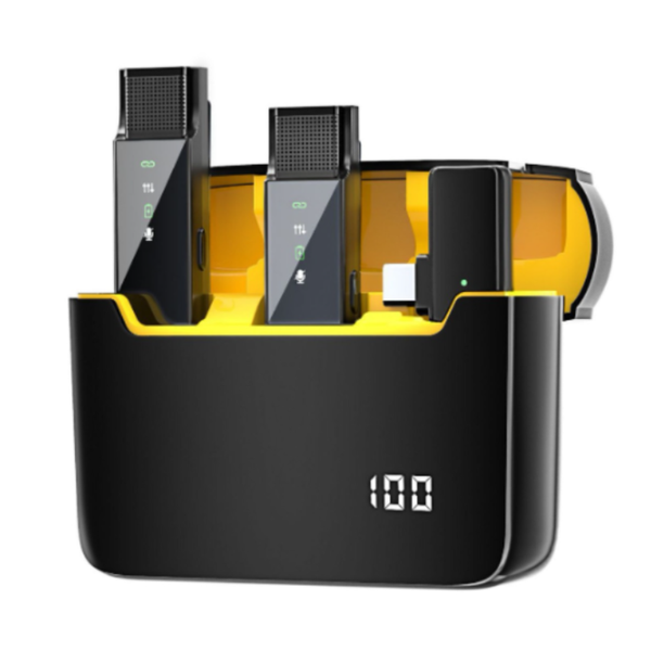 Wireless Lavalier Microphone 3 in 1 with Charging Case