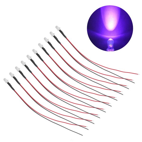 10Pieces 5mm LED Diodes for Decoration Purple